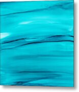 Adrift In A Sea Of Blues Abstract Metal Print