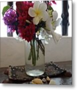 African Flowers And Shells Metal Print