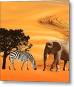 African Safari Metal Print