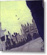 After The Piazzetta Towards The Torre Dell Metal Print