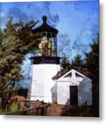Afternoon At The Cape Meares Lighthouse Metal Print