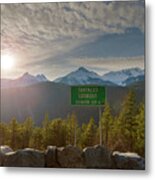 Afternoon Sun Over Tantalus Range From Lookout Metal Print