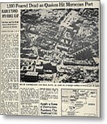 Agadir Earthquake, 1960 Metal Print