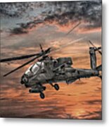 Ah-64 Apache Attack Helicopter Metal Print