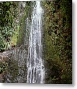 Banks Peninsula Waterfall New Zealand Metal Print