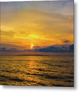 Alabama Sunset - Orange Reflections - Southern Beaches Metal Print