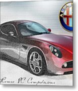 Alfa Romeo 8c Competizione Metal Print