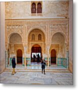 Alhambra Courtyard Metal Print