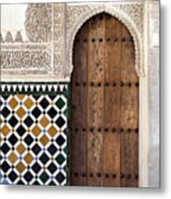 Alhambra Door Detail Metal Print