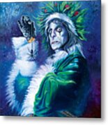 Alice Cooper Christmas Theme Metal Print
