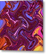 Ally Cats Squabble Abstract Metal Print