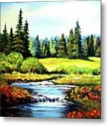 Alpine Meadow Metal Print