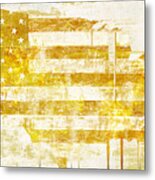 American Flag Map Metal Print