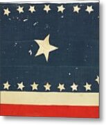 American National Flag Commemorating Arkansas Metal Print