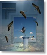 Amidst The Clouds Of Many Witnesses -  An Allegory And The Heron Metal Print
