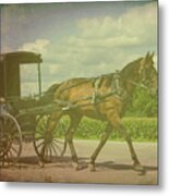 Amish Conveyance Color Metal Print