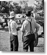 Old Fashioned Conversation Metal Print