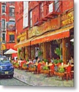 An Early Lunch On Mulberry Street Metal Print