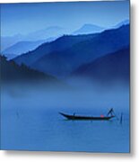An Evening In Mountains Metal Print
