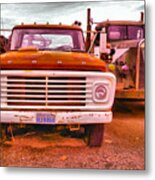 An Old Ford And Kenworth Metal Print