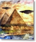 Ancient Aliens And Ancient Egypt Metal Print