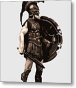 Ancient Greek Hoplite Metal Print