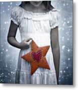 Angel With A Star Metal Print