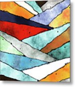 Angles Of Textured Colors Metal Print