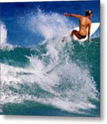 Anna Surfing In Hawaii Metal Print