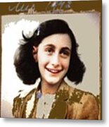 Anne Frank Amsterdam Holland 1942 Color Added 2015 Metal Print