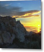 Antelope Island Sunset Metal Print