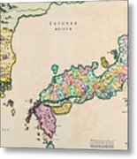 Antique Maps Of The World  Map Of Japan  Joan Blaeu  C 1655 Metal Print