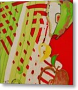 Apple Slice Metal Print