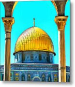 Aqsa Mosque Arches Metal Print