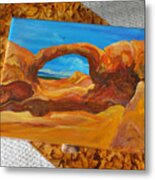 Arches National Park  Hand Painted Box Metal Print