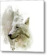 Arctic Wolf Metal Print