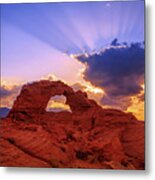 Arsenic Arch Sunset Metal Print