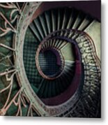 Art Deco Metal Spiral Staircase Metal Print