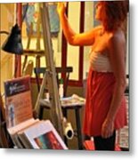 Artist At Work Metal Print