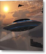 Artists Concept Of Alien Stealth Metal Print