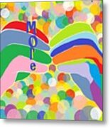 Asl More On A Bright Bubble Background Metal Print