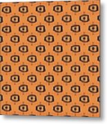 Atomic Shape 1 In Orange Metal Print