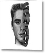 Justin Bieber Drawing By Sofia Furniel Metal Print