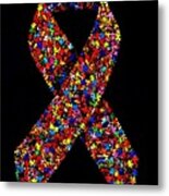 Autism Awareness Ribbon Metal Print