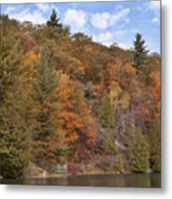 Autumn At Pink Lake Metal Print