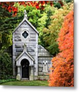 Autumn Chapel Metal Print