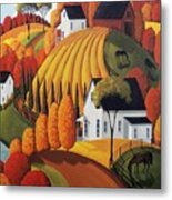 Autumn Glory - Country Modern Landscape Metal Print