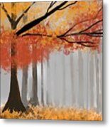 Autumn Mist Metal Print