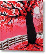 Autumn Red Metal Print