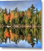 Autumn Reflections Of Maine Metal Print